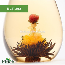 BLT-202 Fleur Blooming Tea Ball Fait à la main avec gomphrena globosa calendula jasmin